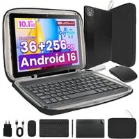 Happybe 10.1 Zoll 36(6+28)GB RAM, 256 GB, mit Tastatur/Maus/Stift Tablet (10.1", 256 GB, Android)