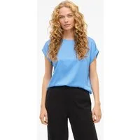 Vila Kurzarmshirt VIELLETTE S/S SATIN TOP - NOOS Kunstfaser, regular fit