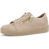Gabor Plateausneaker Freizeitschuh, Halbschuh, Schnürschuh mit dezentem Fersenbesatz
