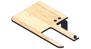 Giese Papierhalter rechts schwarz matt mit Schichtstoff (HPL) in holzoptik, 30973-14 30973-14
