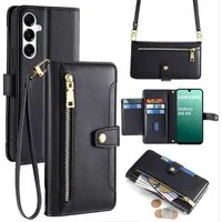 betterfon Handykette für Samsung Galaxy Leder Umhänge Hülle mit Kartenfächer, Hände frei – mit Silikonhülle & Schnur für flexiblen Alltag