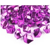 Goodymax Streudeko Goodymax® Kristall-Eis 25 mm Lila Violett Purpel Metallic 50 Stück, Ziersteine Dekosteine Granulat Diamanten Edelsteine Dekoeis
