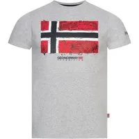 Geographical Norway Kurzarmshirt Geographical Norway T-Shirt Herren Shirt Hemd Sommer Baumwolle Print