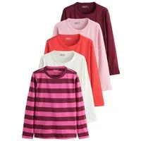 Next T-Shirt 5er-Pack Langarmshirts mit Rundhalsausschnitt (5-tlg)