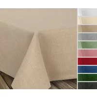 Beautex Tischdecke Fleckenabweisende bügelfreie Tischdecke mit Lotuseffekt, Leinenoptik (1-tlg)