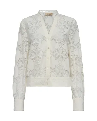 MOS MOSH - MMMonia Yen Lace Shirt ecru - Gr. - M