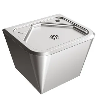 KWC Aquarotter Wandtrinkbrunnen, ANIMA, Edelstahl, 310x200x260 mm, 2 Hahnlöcher, 213.0648.990 213.0648.990