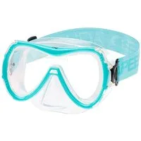 Aqua Speed Schnorchel RAY FS Tauchmaske mit Stoff-Kopfband für Erwachsene / Jugendliche (Einzel Schwimmmaske mit gehärtetem Glas), Taucherbrille Stoffband Einzellinse