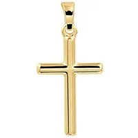 NICEANDnoble Kettenanhänger 585er Gelbgold Kettenanhänger Kreuz