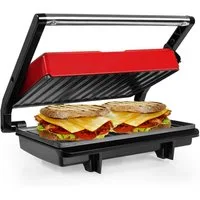 OZAVO Kontaktgrill GL311 Elektrogrill Tischgrill Sandwichmaker toastmaker Paninimaker, 750 W, Größe:26.5*21*8.6cm,mit antihaftbeschichtetete Platten