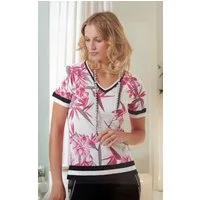 Passioni Print-Shirt T-Shirt mit tropischem Print