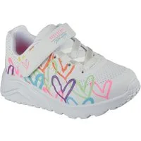 Skechers UNO LITE Sneaker Klettschuh mit bunten Herzen, Größenschablone zum Download