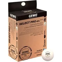 Gewo Tischtennisball 6 St., ITTF Select Pro Wettkampf Bälle, 3 Sterne, mit Naht, weiß (6-St)