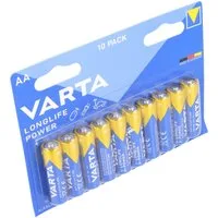 VARTA Varta Batterie Alkaline, Mignon, AA, LR06, 1.5V Longlife Power, Retai Batterie, (1,5 V)