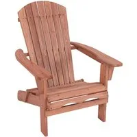 COSTWAY Gartenstuhl (1 St), Adirondack Stuhl klappbar, aus Holz