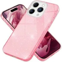 Nalia Smartphone-Hülle Apple iPhone 15 Pro Max 17 cm (6,7 Zoll), Glitzer Silikon Hülle / Verstärkte Innenseite / Glänzende Schutzhülle