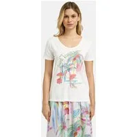 Milano Italy V-Shirt mit Glitzersteinchen