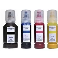 inkpro 350 ml Sublimationstinte black, cyan, magenta und yellow Nachfülltinte (für Epson, SureColor SC-F100, F500, F501, x 350 ml, In Nachfüllflaschen mit Adapter für die Tanks der Drucker)