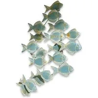 Mirabeau Wanddekoobjekt Wandornament Pesce graublau