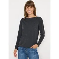 CECIL Langarmshirt im Melange Look