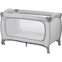 Hauck Baby-Reisebett Sleep N Play Go Plus, Dusty Blue, mit integrierten Rädern, Vorderausstieg