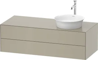 Duravit White Tulip Konsolenwaschtischunterbau wandhängend Taupe Seidenmatt 1300x550x408 mm - WT4987 WT4987R60600010