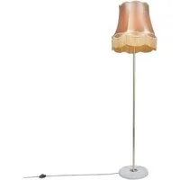 Qazqa Stehlampe Kaso, ohne Leuchtmittel, E27, Gold, Retro, Stahl, 1-flammig
