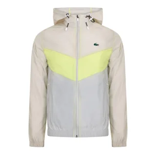 Lacoste - "Anorak" Blousonjacke für Herren (Grau/Limone/Hellblau)