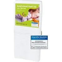 Babymatratze Schaumkernmatratze Comfort 7 cm 40 x 90 cm weiß, KiNDERWELT, 7 cm hoch
