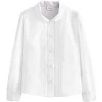 Next Langarmbluse Langärmelige Schulbluse mit Spitzenbesatz (1-tlg)