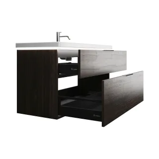 Burgbad Keramik Waschtisch-Set Eqio Marone Dekor Trüffel/Alpinweiss, SEZA123F2012C0001 SEZA123F2012C0001