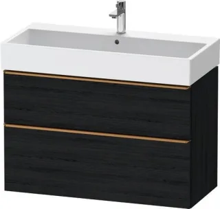Duravit D-Neo Waschtischunterbau wandhängend Eiche Schwarz Matt 984x442x625 mm - DE4374004160000 DE4374004160000