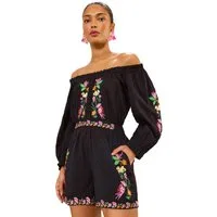 Love & Roses Playsuit Love & Roses Langärmeliger Playsuit, Kurzgröße (1-tlg)