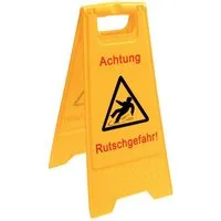 Sprintus Aufkleber Sprintus Warnschild Achtung Rutschgefahr Schriftzug 300mm 570mm gelb/s
