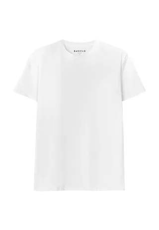 High Weight Premium Crew Neck T-Shirt WEISS