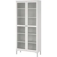 Home affaire Vitrine Roma Vitrinenschrank, Standvitrine, Glasvitrine, Stauraum, modern 2 Glastüren, Praktisch, Runde Griffe, Höhe 200 cm, 6 Fächer, B: 89 cm