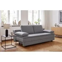 OTTO home Schlafsofa JANNIKO Feinstruktur, Breite: 193 cm, Liegefläche 124x193 cm, mit Bettfunktion & Bettkasten, Matten-Polsterung