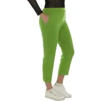 SYS Schlupfchinohose Stoffhose Damen Chinohose Slim Fit 7/8 Damenhose bequeme Chino Hose ze Dehnbund, Umschlagsaum, zwei Vordertaschen