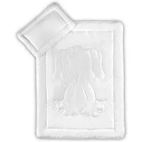 KiGATEX Babybettdecke Sommerdecke für Baby & Kind 100 x 135 + Flachkissen 40 x 60 cm –, Füllung: 100% Polyester Klimafaser, leicht, weich & bei 95°C waschbar
