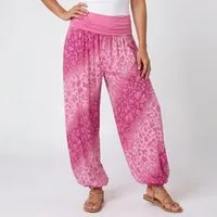 OriginalYou Haremshose Flatterhose Damen Sommerhose weite Haremshose Leo Print mit elastischem Bund, sommerliches Design, Middle Waist