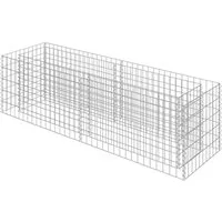 vidaXL Hochbeet Gabionen-Hochbeet Verzinkter Stahl 180×50×50 cm (1 St)