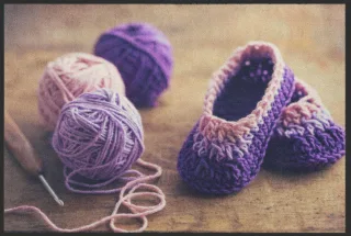 Fussmatte Stricken 6122 | Größe: 60 cm x 45 cm