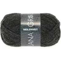 LANA GROSSA MEILENWEIT 50 g UNI Häkelwolle, 210 m (4-fach Sockenwolle mit 80 % Schurwolle), 50 g
