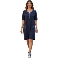 Gio Milano Sweatkleid Gio Milano, G32-5301 Jeansapplikationen