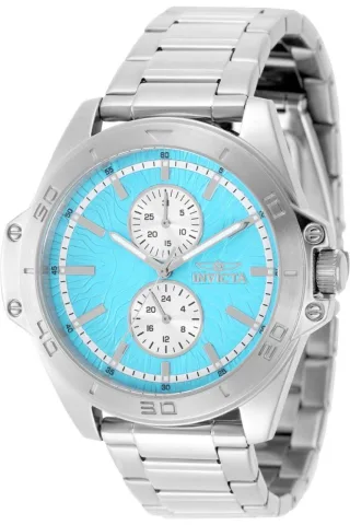 INVICTA Speedway 50354 Herrenuhr - Quarzwerk - Edelstahl mit blauem Zifferblatt - 44 mm