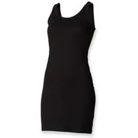 SF Women Rundhalsshirt Damen Kleid Women`s Stretch Vest Dress