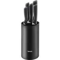 Tefal Messerblock Comfort (6tlg), Universeller Messerblock, Edelstahl Klingen, ergonomischer Griff