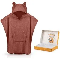 Fuchs & Panda Badeponcho Kuscheliger Badeponcho Baby und Kinder (0-4Jahre) aus 100% Bambus, 100% Bambus: Antimikrobiell, Atmungsaktiv, Hypoallergen, Superweich