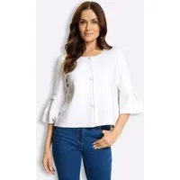 heine Strickjacke Strickjacke 3/4-Arm Jacquard
