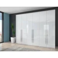 OTTO home Kleiderschrank Piano, inklusive Rahmen und Beleuchtung, soft-close-Funktion (viele Breiten zur Auswahl, 226cm hoch) beige oder weiß, UV lackiert, Hochglanzfronten, FSC-zertifiziert